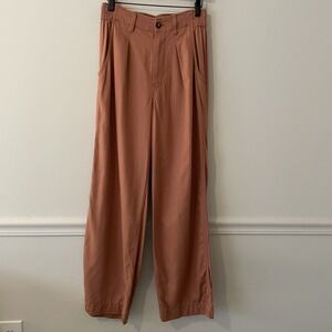 Madewell The Neale Straight-Leg Pant Drapeweave Dried Rose Sz 4 Boho Minimalist